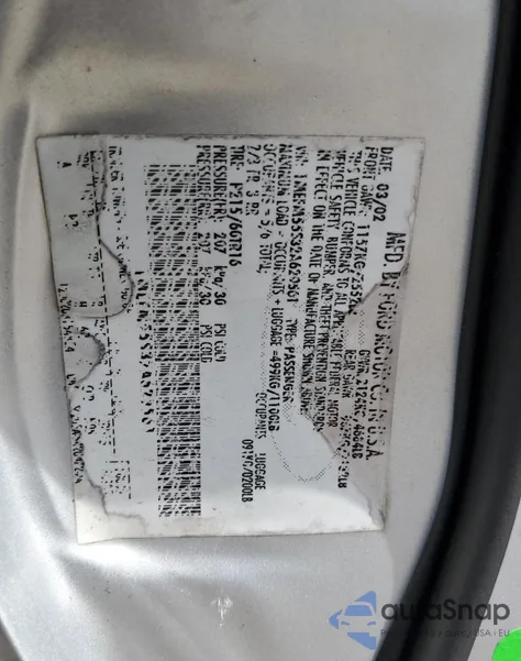 2002 Mercury Sable Ls Premium from USA, damaged, VIN 1MEFM55S32A629561